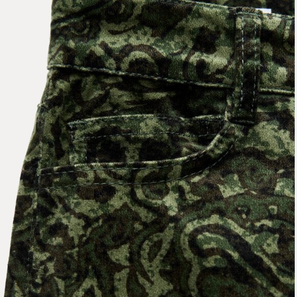 NWOT Stüssy Paisley Camo Corduroy Velvet Pants Green Bloggers Fave SZ-4 - Picture 5 of 10